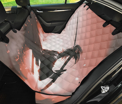 Sunset Japanese Samurai Print Pet Car Back Seat Cover