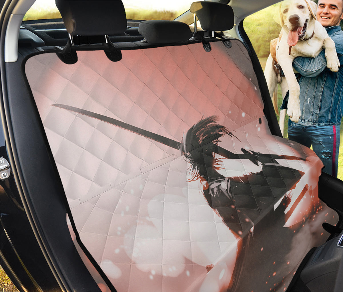 Sunset Japanese Samurai Print Pet Car Back Seat Cover