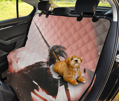 Sunset Japanese Samurai Print Pet Car Back Seat Cover