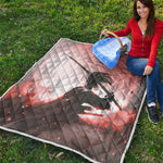 Sunset Japanese Samurai Print Quilt