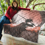 Sunset Japanese Samurai Print Quilt