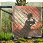 Sunset Japanese Samurai Print Quilt