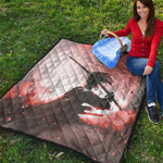 Sunset Japanese Samurai Print Quilt