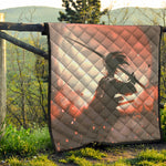 Sunset Japanese Samurai Print Quilt