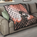 Sunset Japanese Samurai Print Quilt