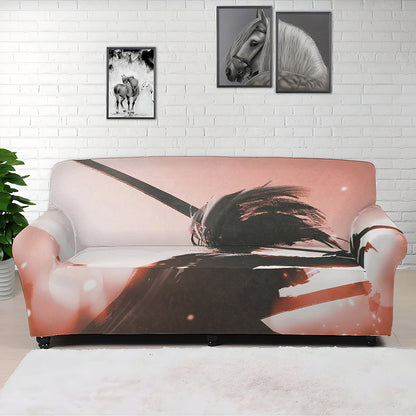 Sunset Japanese Samurai Print Sofa Cover