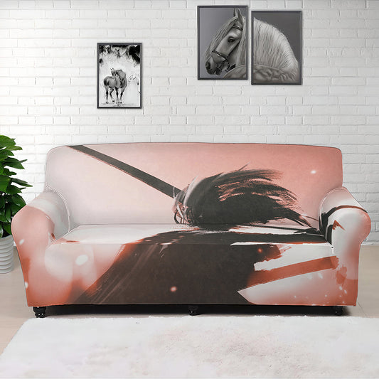 Sunset Japanese Samurai Print Sofa Cover