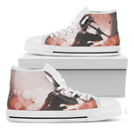 Sunset Japanese Samurai Print White High Top Shoes