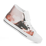 Sunset Japanese Samurai Print White High Top Shoes