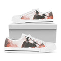 Sunset Japanese Samurai Print White Low Top Sneakers