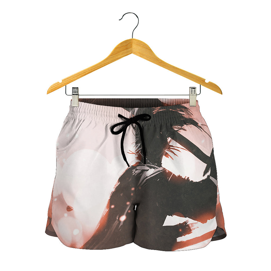 Sunset Japanese Samurai Print Women's Shorts