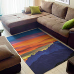 Sunset Mountain Print Area Rug