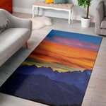 Sunset Mountain Print Area Rug