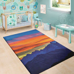Sunset Mountain Print Area Rug