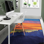 Sunset Mountain Print Area Rug