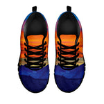 Sunset Mountain Print Black Sneakers