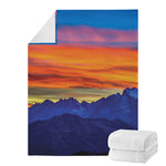 Sunset Mountain Print Blanket