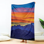 Sunset Mountain Print Blanket