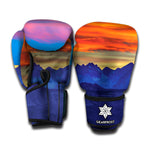 Sunset Mountain Print Boxing Gloves