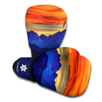 Sunset Mountain Print Boxing Gloves