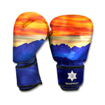 Sunset Mountain Print Boxing Gloves