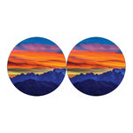 Sunset Mountain Print Car Coasters
