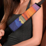 Sunset Mountain Print Car Seat Belt Covers