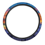 Sunset Mountain Print Car Steering Wheel Cover