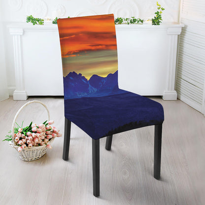 Sunset Mountain Print Dining Chair Slipcover