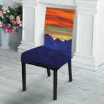 Sunset Mountain Print Dining Chair Slipcover