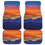 Sunset Mountain Print Front and Back Car Floor Mats