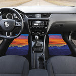 Sunset Mountain Print Front and Back Car Floor Mats