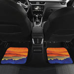 Sunset Mountain Print Front and Back Car Floor Mats