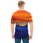 Sunset Mountain Print Men's T-Shirt