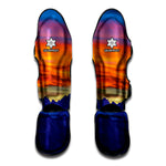 Sunset Mountain Print Muay Thai Shin Guard