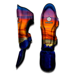 Sunset Mountain Print Muay Thai Shin Guard