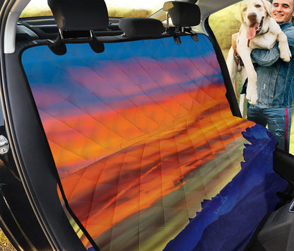 Sunset Mountain Print Pet Car Back Seat Cover