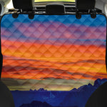 Sunset Mountain Print Pet Car Back Seat Cover