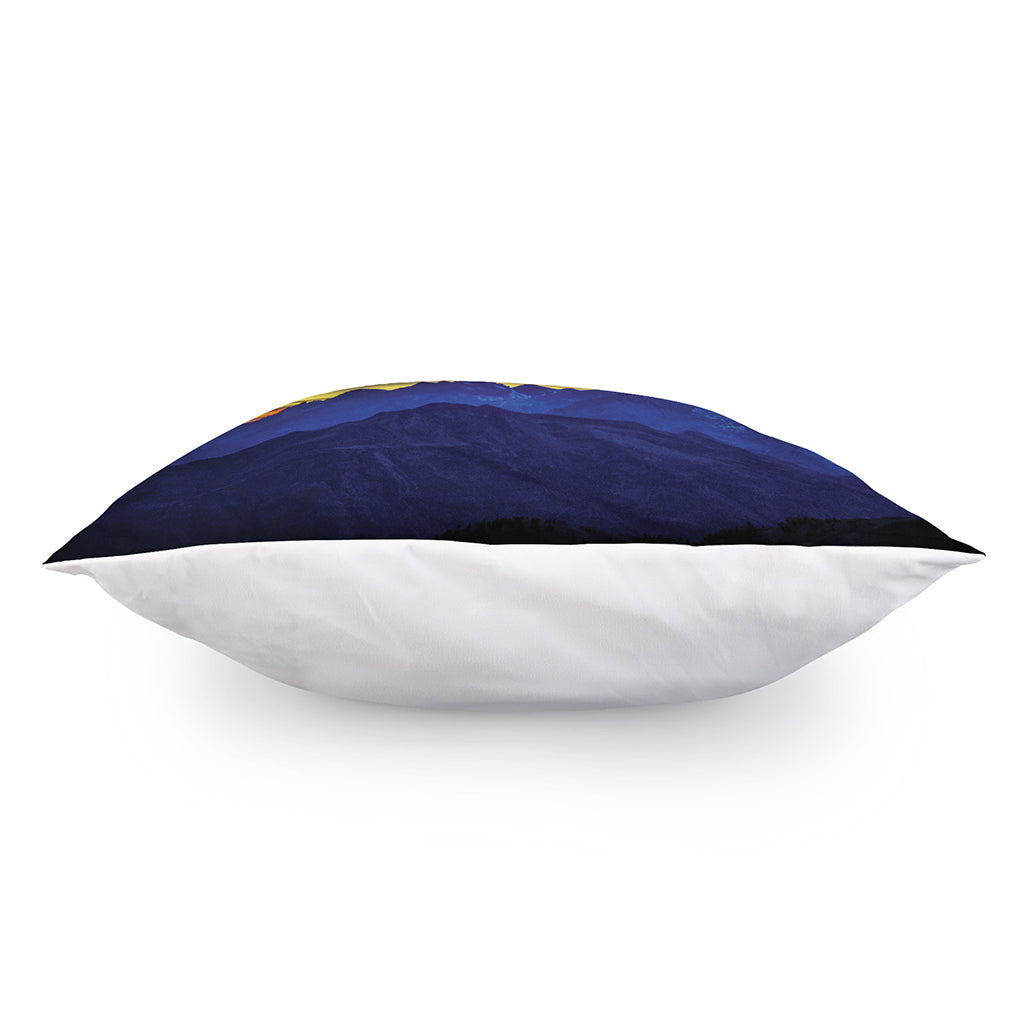 Sunset Mountain Print Pillow Cover