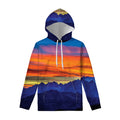 Sunset Mountain Print Pullover Hoodie