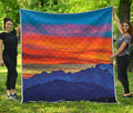 Sunset Mountain Print Quilt