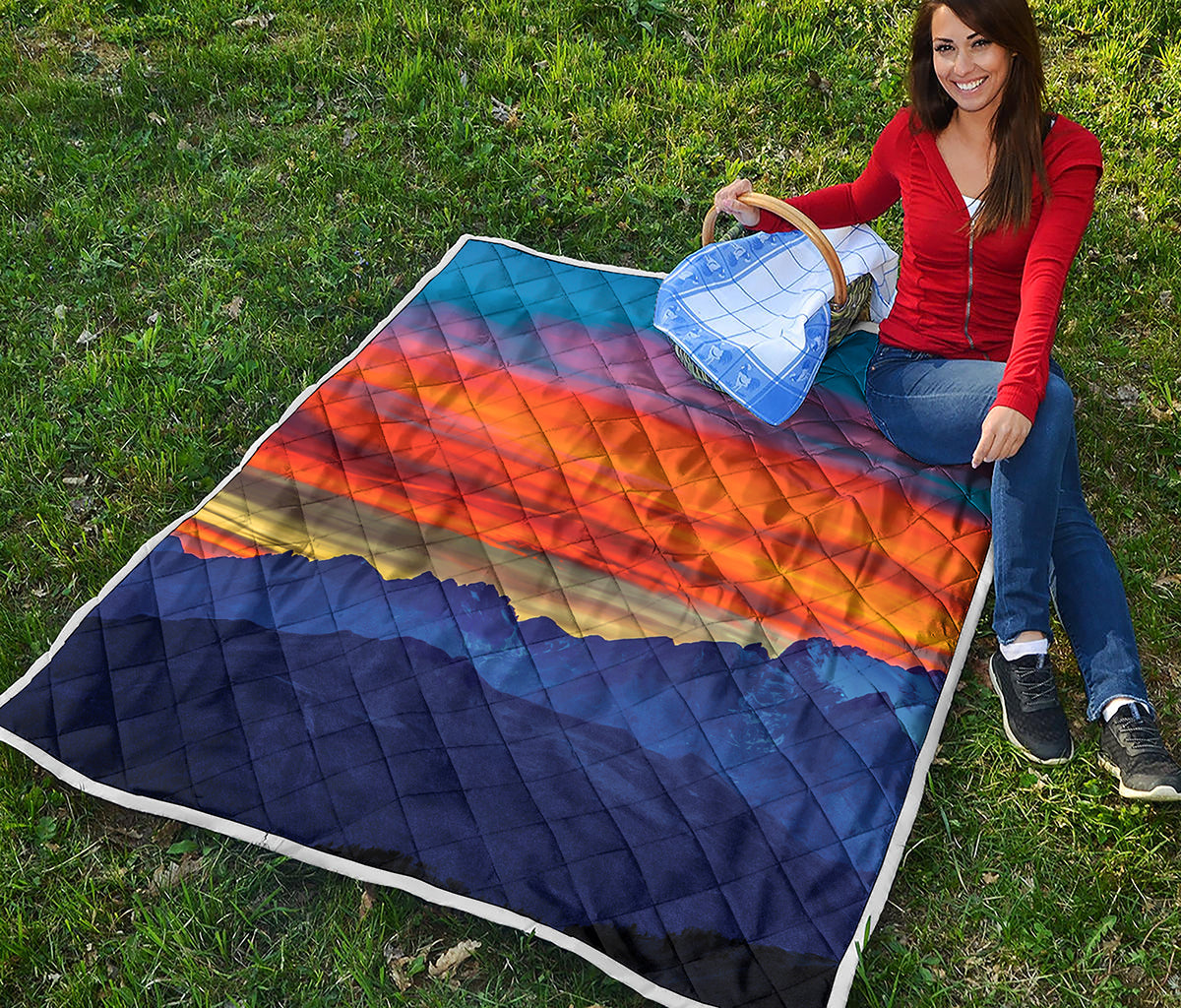 Sunset Mountain Print Quilt