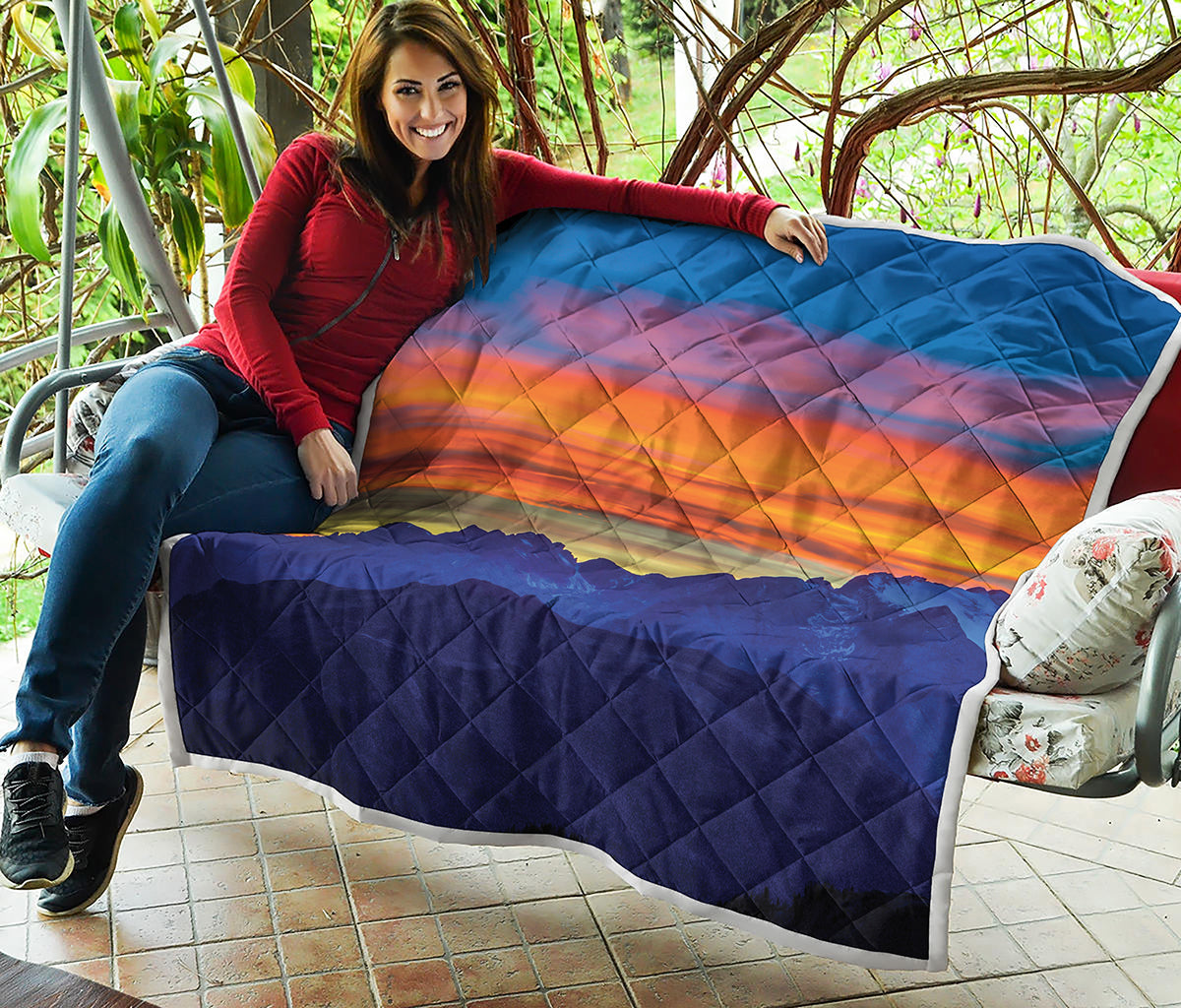 Sunset Mountain Print Quilt