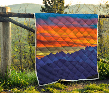 Sunset Mountain Print Quilt