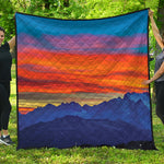 Sunset Mountain Print Quilt