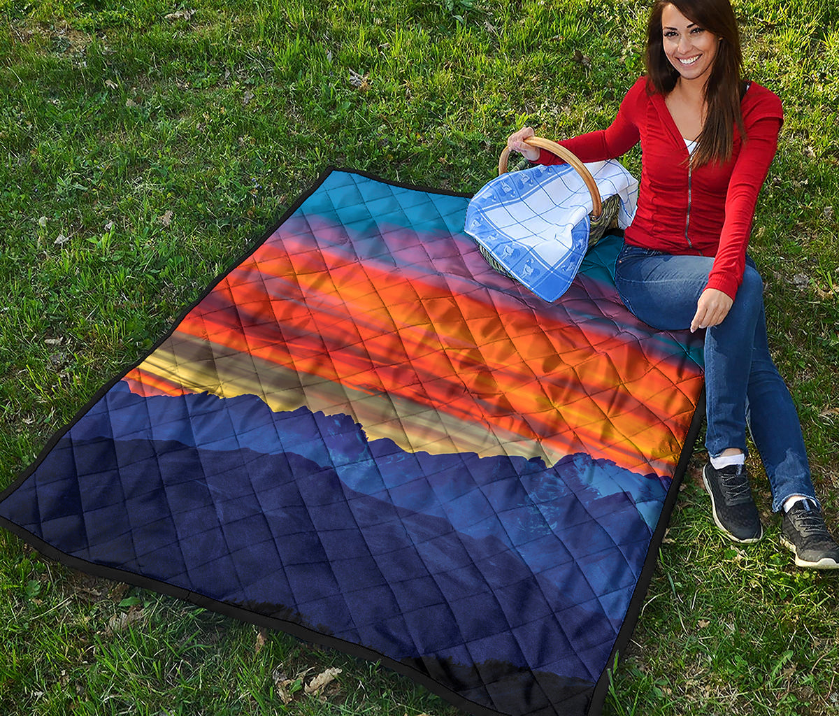 Sunset Mountain Print Quilt
