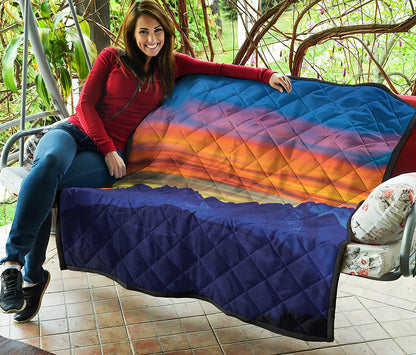 Sunset Mountain Print Quilt