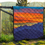 Sunset Mountain Print Quilt