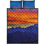Sunset Mountain Print Quilt Bed Set