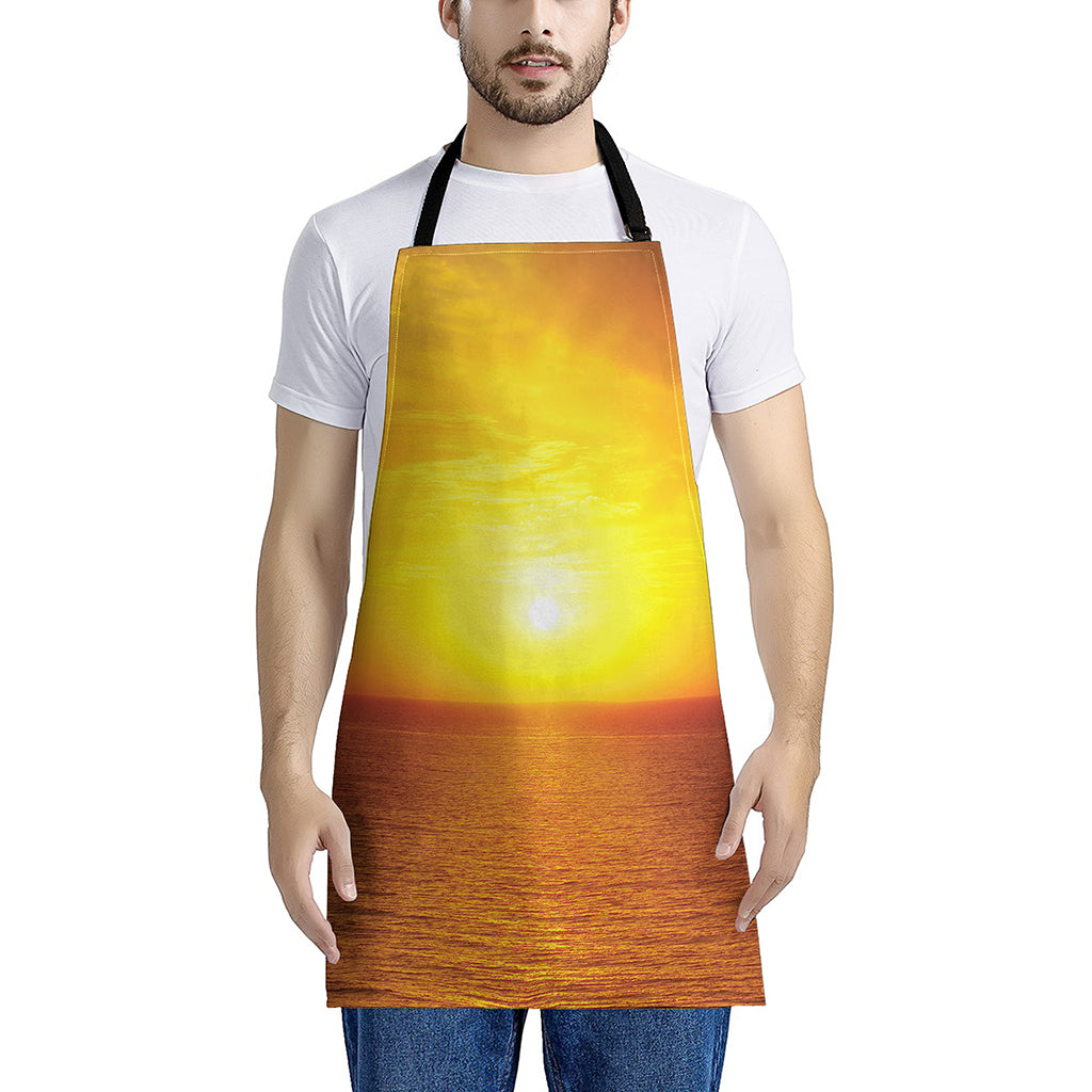 Sunset Over Sea Print Apron